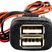 USB зарядное на 2 слота для ВАЗ 2108-21099, 2110-2112 с европанелью, 2113-2115, Лада Калина, Нива Тревел, Шевроле Нива 