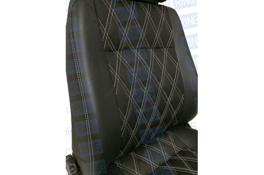 Обивка сидений (не чехлы), экокожа Ромб для Лада Приора 2 седан