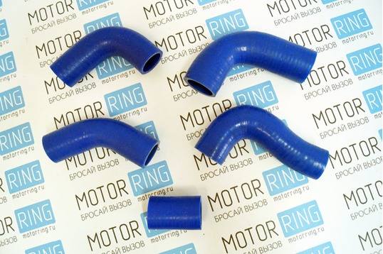 Патрубки радиатора силиконовые синие для автомобилей с двигателем 406