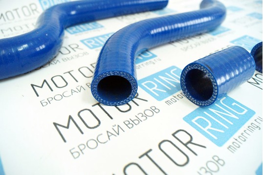 Патрубки радиатора силиконовые синие для карбюраторных ВАЗ 2108-21099