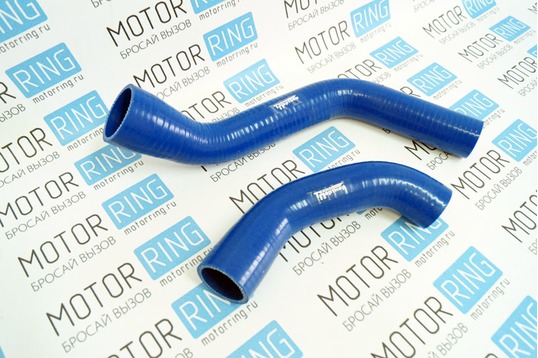 Патрубки радиатора силиконовые синие для автомобилей с двигателем Cummins после 2012 г._1