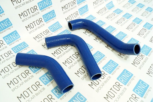 Патрубки радиатора силиконовые синие для автомобилей с двигателем УМЗ 4216_1