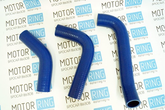 Патрубки радиатора силиконовые синие для автомобилей с двигателем УМЗ 4216