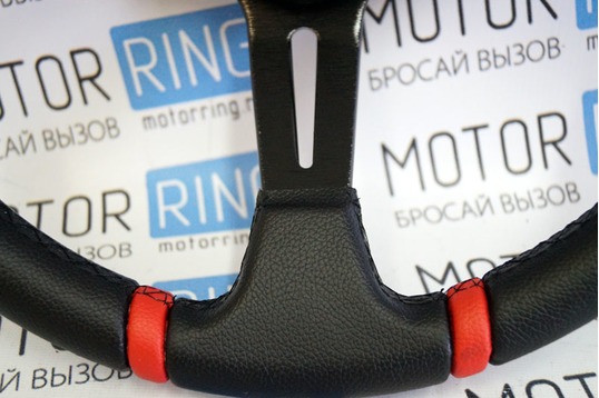 Спортивный руль MOMO обод из экокожи с цветными кольцами для ВАЗ 2101-2107, Лада Нива 4х4