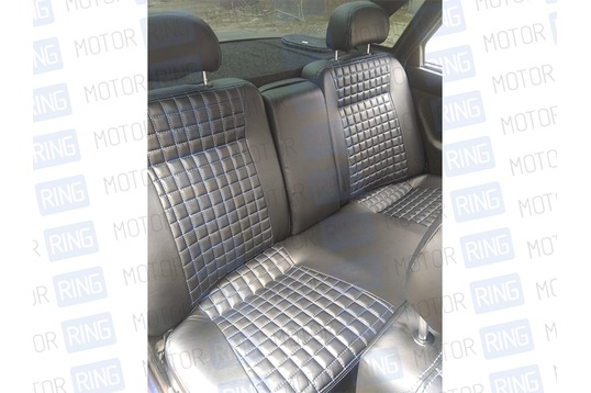 Обивка сидений (не чехлы) экокожа гладкая с одинарной строчкой Квадрат для ВАЗ 2110
