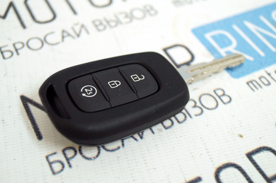 Пульт ключа дистанционного управления на 3 кнопки с чипом Renault HITAG 3 PCF 7939 (Renault Start - кнопка автозапуска)_1