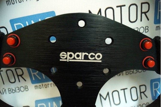 Спортивный руль 040 с кнопками под SPARCO (не оригинал) для ВАЗ 2108-21099, 2110-2112, 2113-2115