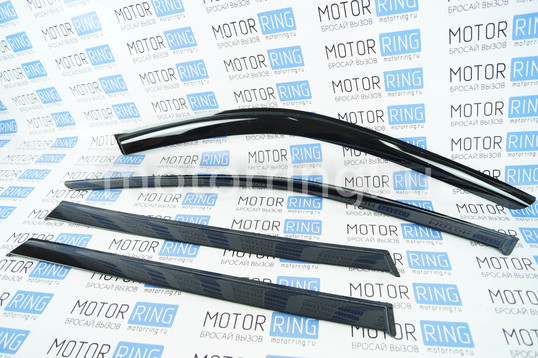 Дефлекторы Voron Glass серия Samurai гибкие для Лада Калина, Калина 2 универсал_1