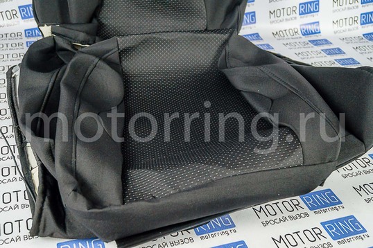 Комплект для сборки сидений Recaro черная ткань (центр черная ткань 10мм) для ВАЗ 2110, Лада Приора седан