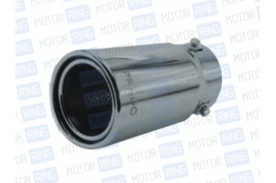 Круглая насадка глушителя Sal-Man HJ-PRADO d89мм из нержавеющий стали_1