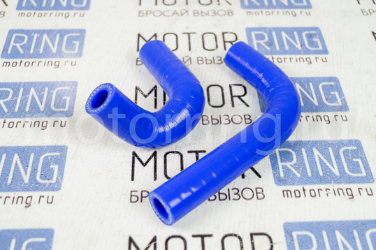 Патрубки печки силиконовые синие под алюминиевый радиатор для карбюраторных ВАЗ 2101-2107_1