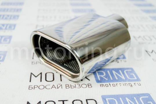 Овальная насадка глушителя Sal-Man HJ-US0061A d122х69ммиз нержавеющий стали_1