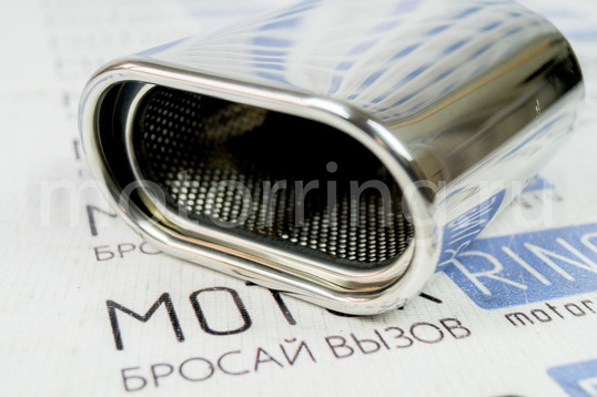 Овальная насадка глушителя Sal-Man HJ-US0061A d122х69ммиз нержавеющий стали