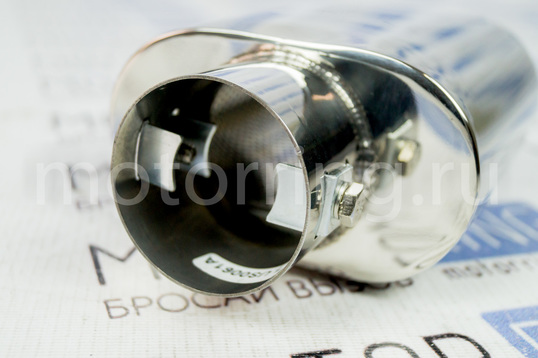 Овальная насадка глушителя Sal-Man HJ-US0061A d122х69ммиз нержавеющий стали