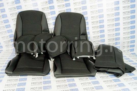 Обивка сидений (не чехлы) экокожа с тканью для ВАЗ 2108-21099, 2113-2115, 5-дверной Нива 2131_1