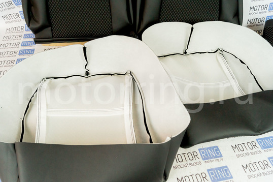 Обивка сидений (не чехлы) экокожа с тканью для ВАЗ 2108-21099, 2113-2115, 5-дверной Нива 2131