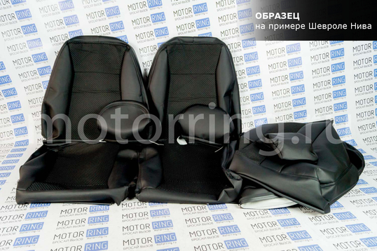 Обивка сидений (не чехлы) экокожа с тканью для ВАЗ 2112, 2111