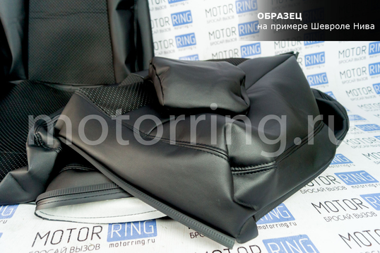 Обивка сидений (не чехлы) экокожа с тканью для ВАЗ 2112, 2111