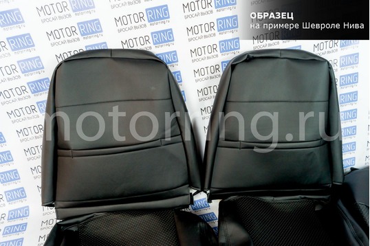 Обивка сидений (не чехлы) экокожа с тканью для Лада Приора седан