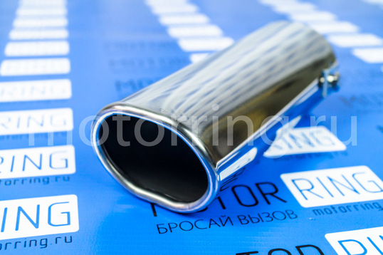 Овальная насадка глушителя Sal-Man Sal-Man HJ-6005.2 d65х55мм из нержавеющий стали_1