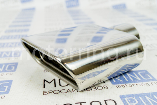 Овальная насадка глушителя из нержавеющий стали Sal-Man HJ-1009 d158х65мм со скосом