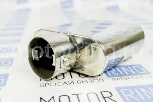 Овальная насадка глушителя из нержавеющий стали Sal-Man HJ-1009 d158х65мм со скосом