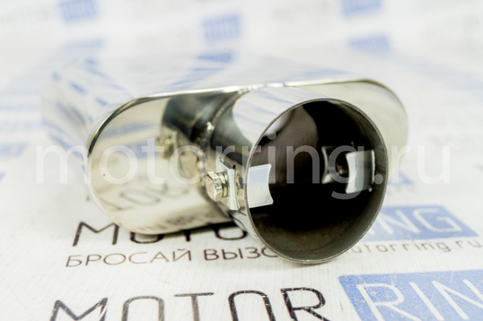 Овальная насадка глушителя из нержавеющий стали Sal-Man HJ-1009 d158х65мм со скосом