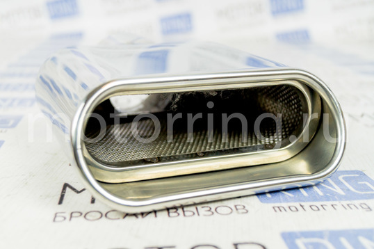 Овальная насадка глушителя из нержавеющий стали Sal-Man HJ-1009 d158х65мм со скосом