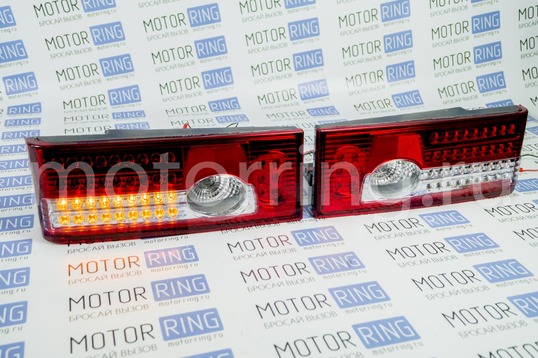 Задние диодные фонари красно-белые для ВАЗ 2108, 2113, 2109, 2114, 21099_1