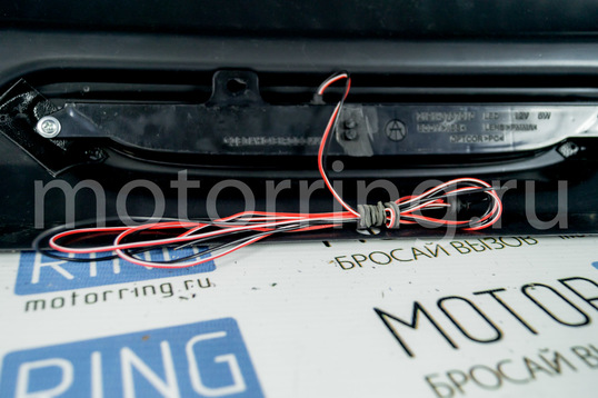 Накладка на задний бампер Тюн-Авто с противотуманным фонарем для Лада Ларгус, Ларгус FL