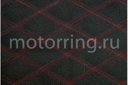 Обивка сидений (не чехлы) экокожа с тканью Полет (цветная строчка Ромб, Квадрат) для ВАЗ 2107