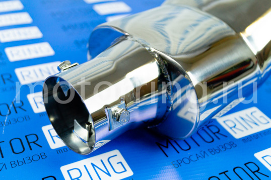 Овальная насадка глушителя Sal-Man HJ-3024 d137х75мм из нержавеющий стали с изгибом