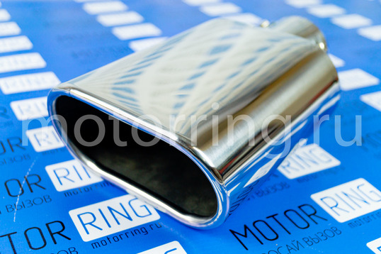 Овальная насадка глушителя Sal-Man HJ-704 d138х74мм из нержавеющий стали_1