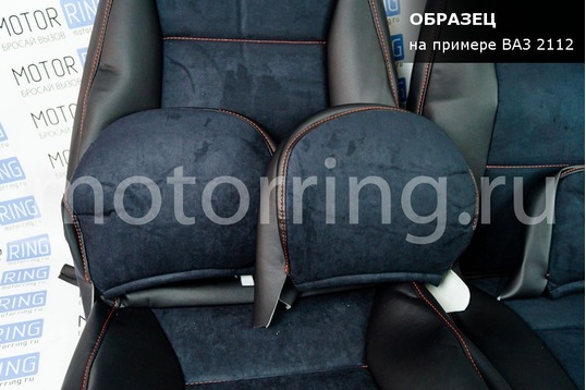 Обивка сидений (не чехлы) экокожа с алькантарой с горизонтальной отстрочкой (Линии) для ВАЗ 2108-21099, 2113-2115, 5-дверной Лада 4х4 (Нива) 2131