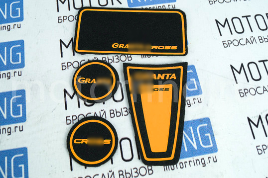 Ворсовые коврики панели приборов Cross с флуоресцентным указанием модели для Лада Гранта, Гранта FL