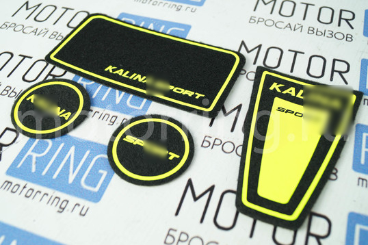 Ворсовые коврики панели приборов Sport с флуоресцентным указанием модели для Лада Калина 2