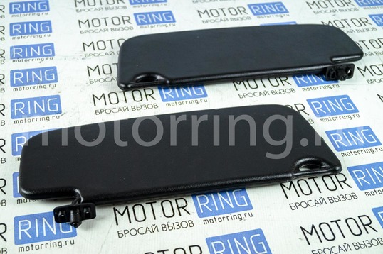 Черные солнцезащитные козырьки с зеркалом для Лада Калина