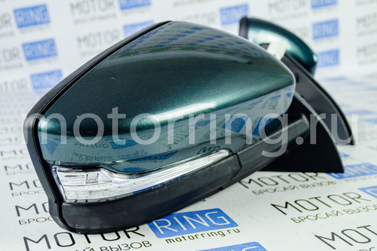 Боковые зеркала Salina в стиле Гранты с Эконом приводом, подогревом и повторителем поворотника адаптированные для ВАЗ 2108-21099, 2113-2115
