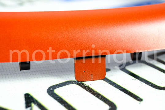 Окантовка накладки консоли 2DIN оранжевая для Лада Гранта