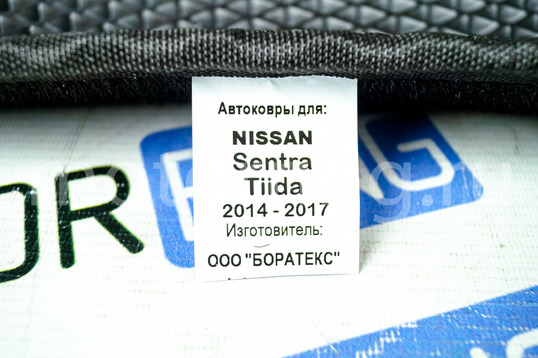 Формованные коврики EVA 3D Boratex в салон для Nissan Sentra 2014-2017 г.в.