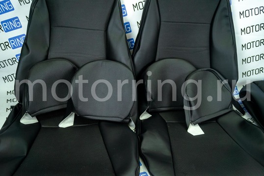 Обивка сидений (не чехлы) экокожа (центр с перфорацией) для ВАЗ 2112, 2111