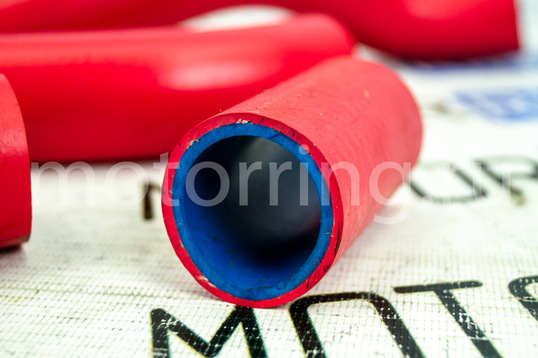 Патрубки радиатора армированный каучук красный для инжекторных ВАЗ 2108-21099, 2113-2115