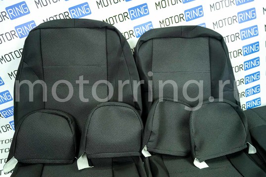 Обивка сидений (не чехлы) черная Искринка для Лада Приора седан