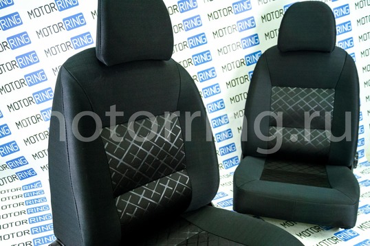 Комплект тканевых сидений от Приора 2 адаптированных для 5-дверной Лада 4х4, Нива Легенд