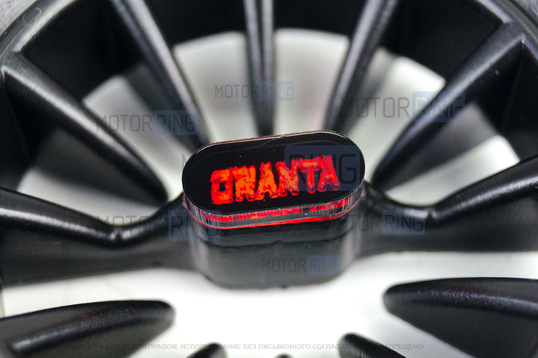 Дефлектор воздуховода в стиле AMG с надписью и изменяемой LED подсветкой для Лада Гранта, Гранта FL