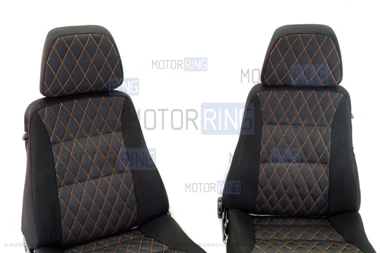 Комплект тканевых передних сидений Ромб с салазками для ВАЗ 2108, 2113_1