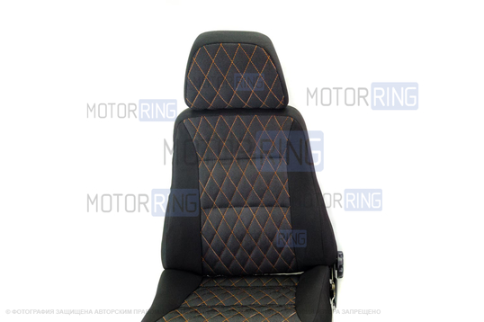 Переднее пассажирское тканевое сиденье Ромб с салазками для ВАЗ 2108, 2113_1