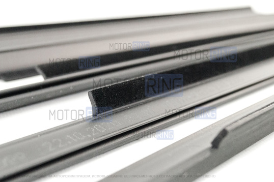 Комплект внутренних и внешних уплотнителей (бархоток) опускных стекол с литыми концами для ВАЗ 2106