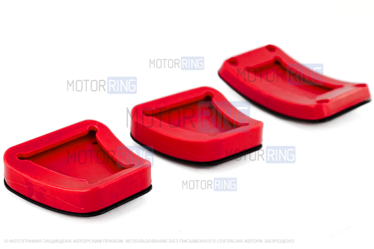 Накладки на педали Sal-Man красные для ВАЗ 2108-21099, 2110-2112, 2113-2115, Лада Калина, Приора, Гранта