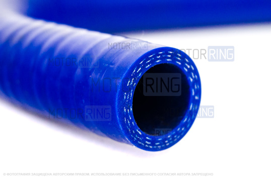 Патрубок расширительного бачка силиконовый синий для карбюраторных ВАЗ 2108-21099, 2113-2115